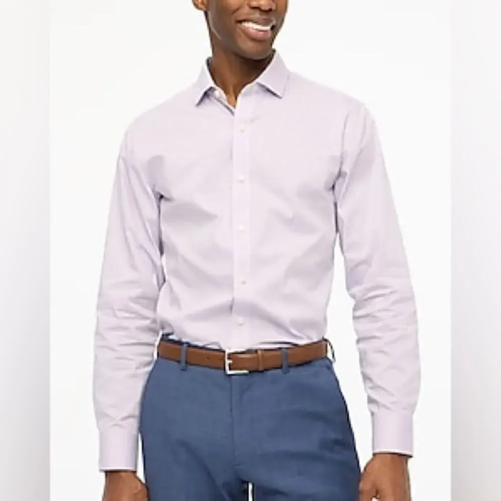 J. Crew Lavender Slim Fit Performance Button Up Dress Shirt